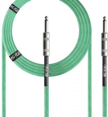 Mophead 4.5m Braided 1/4" TS to 1/4" TS Guitar Cable Green