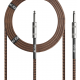 Mophead 4.5m Braided 1/4" TS to 1/4" TS Guitar Cable Brown and Black