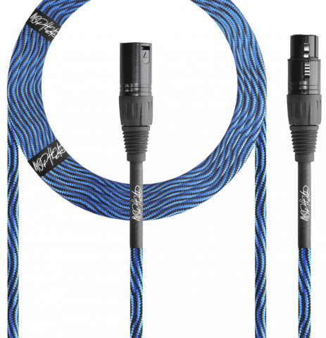 Mophead 15 Foot 4.5m XLR Extension Braided Cable Blue and Black