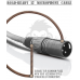 Mophead 15 Foot 4.5m XLR Extension Braided Cable Black and Brown