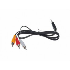 3.5mm Male to 3 RCA Male AV Adapter Cable