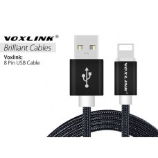 Voxlink 8 Pin USB 1m Metal Braided Cord Data Sync Cable for iPhone