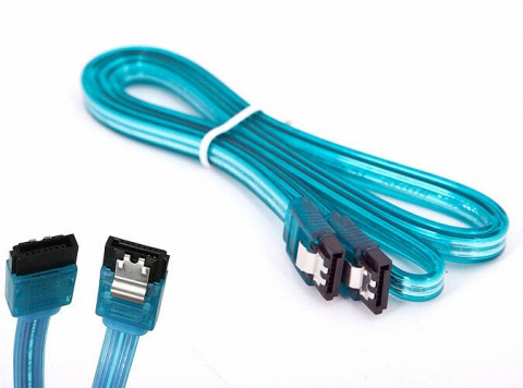 Sata Cable 1m - Glows Blue Under UV Light