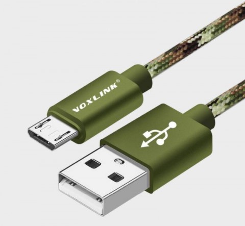 Camo Micro USB Cable 1.5m Metal Braided Cable