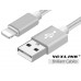8 Pin USB 3m Metal Braided Cord Data Sync Cable for iPhone Silver