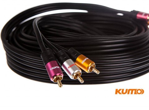 Kumo Elite Series 3RCA Composite Video cable 10m