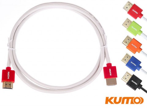 Kumo colour elite series slim HDMI cable Set of 5 - Colour code your gear!