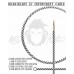 Mophead Road Ready Braided Instrument Cable Straight Black and White