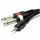 Mophead Quality Professional 2x 6.35mm to 3.5mm TRS 0.9m Cable